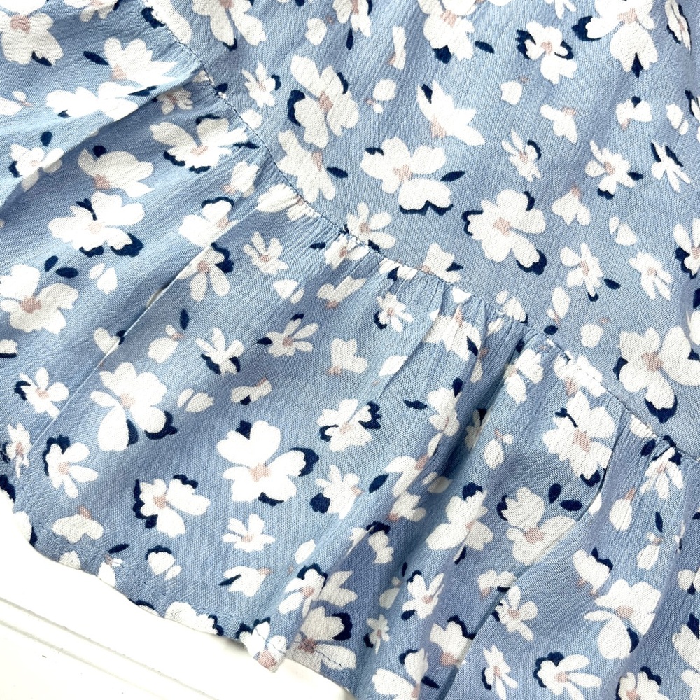 Sim & Sam Periwinkle Ruffle Tank | size XS - Picture 3 of 5